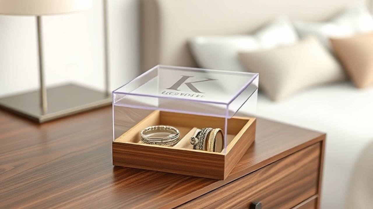 Bracelet Holder Box Square Box With A K On It